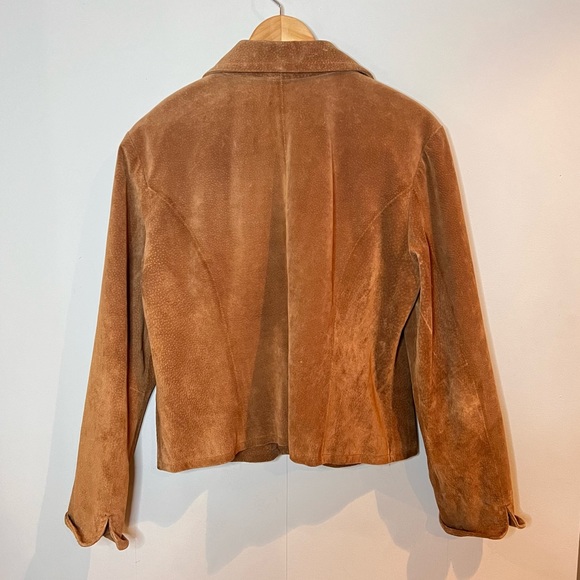 Y2K | Live a Little tan suede leather blazer jacket - Picture 8 of 12